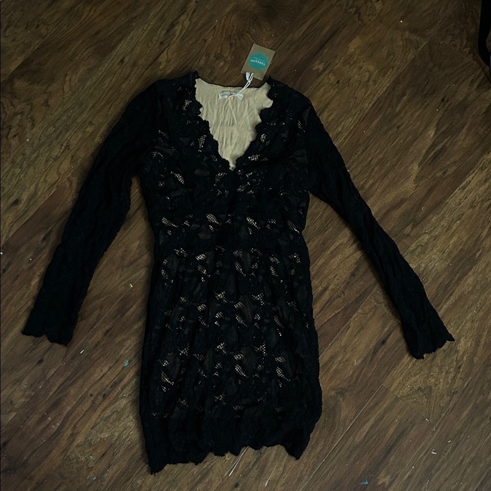 Nightcap Black Lace Mini Dress